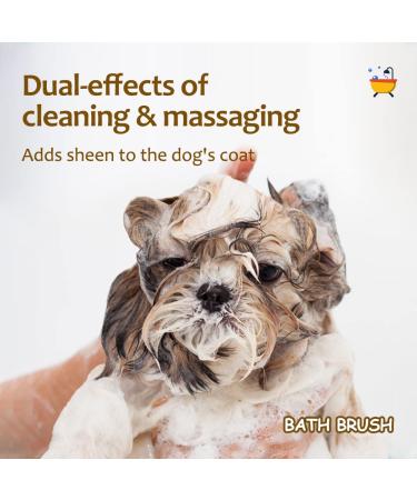 2-in-1 Dog Bath Brush for Long Haired Dogs | Shedding Control & Grooming Tool - Buy Online on GoSupps.com