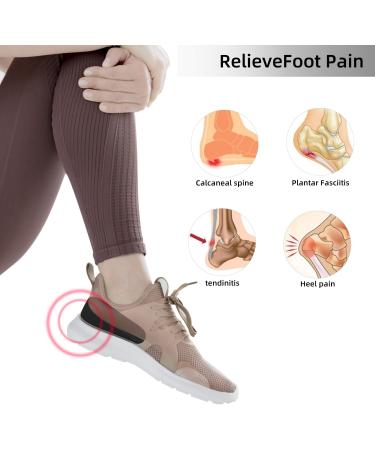 Height Increase Insoles | Gel Heel Lift Pads for Men & Women | Shock Absorption Cushions | 1 Inch Lift Inserts (Small 5-9 2 Pairs Black - Buy Online on GoSupps.com