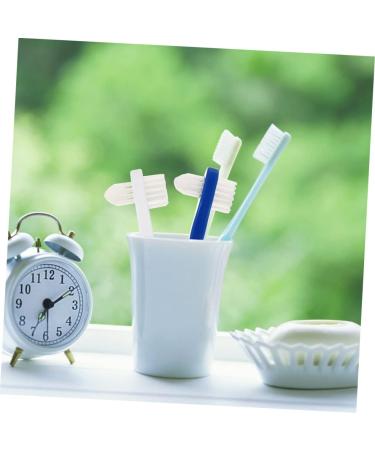 Solustre Double-Headed Manual Toothbrush - Portable Reusable & Colorful 1-Pack | Ideal for Travel & Prosthesis Care - Buy Online on GoSupps.com