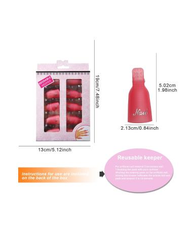 Willight 10-Piece Nail Polish Remover Clips - UV Manicure & Acrylic Nail Art Soaking Tools - Rose Red & Pink - Buy Online on GoSupps.com