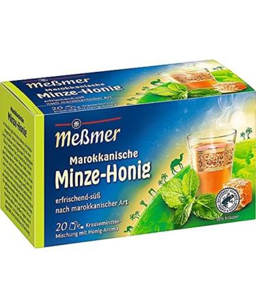 Meßmer Country Tea | Moroccan Mint-Honey Tea | 20 Tea Bags | Gluten Free | Lactose Free 20 Tea Bags Moroccan Mint-Honey