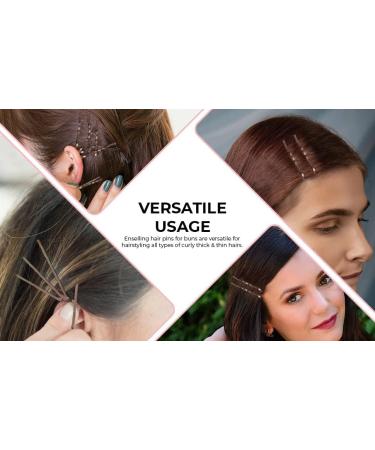 Enselling Hair Grips Pack of 50-5.5cm - Crimped Blonde Bobby Pins for Women Girls and Hairdressing Salons -Perfect for Thick Thin & Curly Hair Styling (Brown) - Buy Online on GoSupps.com