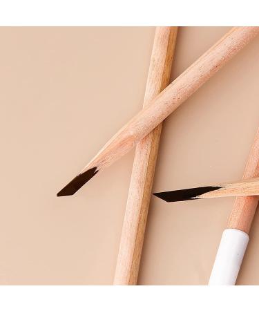 Waterproof Wooden Eyebrow Pencil - Black & Dark Brown | Non-Smudging, Sharpenable, for Marking, Filling & Outlining - Buy Online on GoSupps.com