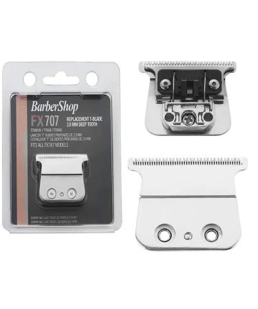 TB-PRO FX Skeleton Replacement Trimmer Blade | Competible FX787 FX726 | Titanium Gold Black Silver Blades | Outliner Hair Trimmer (Silver)