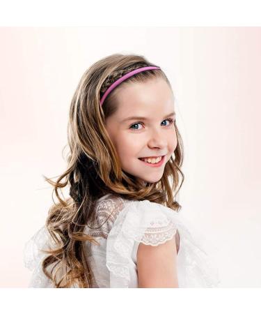 18-Piece Satin Hair Bands Gentle Touch Headbands for Women & Girls 1cm DIY Hair Accessories in 18 Colors - Buy Online on GoSupps.com