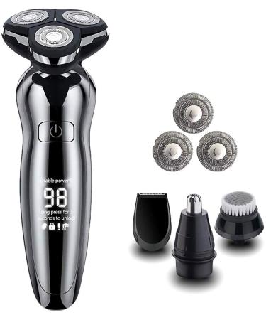 Electric Shavers for Men Mens Electric Razor Dry Wet Waterproof Man Rotary Shaver Portable Facial Cordless Shaver Travel USB Rechargeable with
