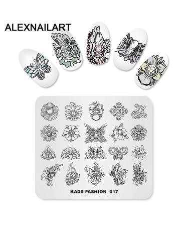 4pcs Flower & Gemstone Nail Stamping Plate Set | DIY Nail Art Tools for Manicure | International Shipping - Buy Online on GoSupps.com
