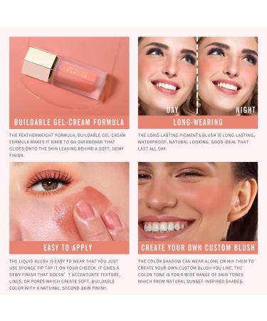 Buy Kimuse Gel Cream Blush - Dewy Finish Liquid Blush in Peace-Peachy Pink | Natural Look Makeup for a Radiant Glow - 4ml - Buy Online on GoSupps.com