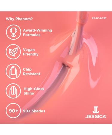 JESSICA | Phenom Vivid Colour Nail Polish | Long-lasting Gel-like Nail Polish without UV Lights coming in vivid & pigmented colours | Rare Rose | 14 ml - Buy Online on GoSupps.com