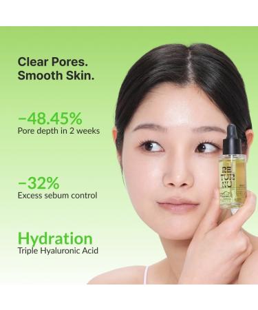 Returnu Pore Shooter Ampoule Pore Minimizer Serum with Persimmon Leaf Natural BHA & Triple Hyaluronic Acid Control Sebum for Oily Sensitive Skin Vegan Korean Skincare (30ml / 1.01 fl. oz) - Buy Online on GoSupps.com