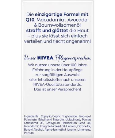 NIVEA Q10 Firming Nourishing Oil (100ml) - Skin Firming Body Oil with Q10, Macadamia & Avocado - Buy Online on GoSupps.com