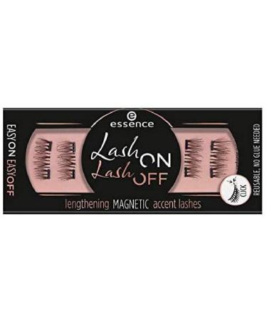 Essence cosmetics lash on lash on lashing magnetic accent lashes fake lashes artificial eyelashes No. 02 going gaga over length! black vegan (4 pieces)