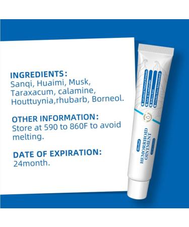 Healmusz Natural Herbal Hemorrhoids Ointment Healmusz Hemorrhoid Ointment Chinese Herbal Hemorrhoids Cream Organic Herbal Hemorrhoids Ointment 0.7Oz/20g (3pcs) - Buy Online on GoSupps.com