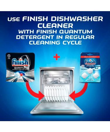 Finish In-Wash Dishwasher Cleaner - 3 ct - Removes Hidden Grease and Grime - Packaging May Vary - Buy Online on GoSupps.com