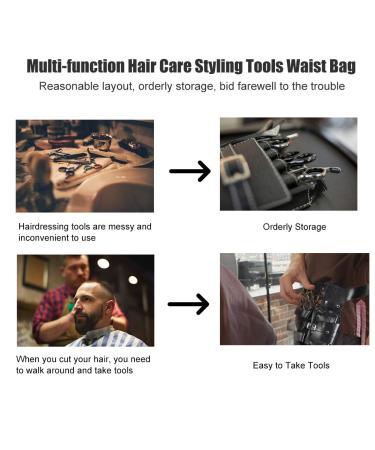 Professional Hairdresser Tool Bag - PU Leather Salon Barber Scissor Pocket with Adjustable Strap | Best Hairdressing Accessories - Buy Online on GoSupps.com