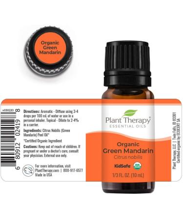 Shop Plant Therapy Organic Green Mandarin Essential Oil 10 mL - 100% Pure Undiluted Therapeutic Grade | International Shipping Available - Buy Online on GoSupps.com