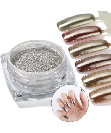 B-Prettier Gold & Silver Nail Chrome Powder Set | Mirror Effect Shimmery Aurora Glitter Nail Art Powder for Women & Girls - Buy Online on GoSupps.com