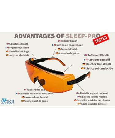 UvTech Sleep-Pro: 100% Blue Light Filter Orange Glasses for Computer & Gaming - Anti-UV Blue Light Protection for Men & Women - Buy Online on GoSupps.com