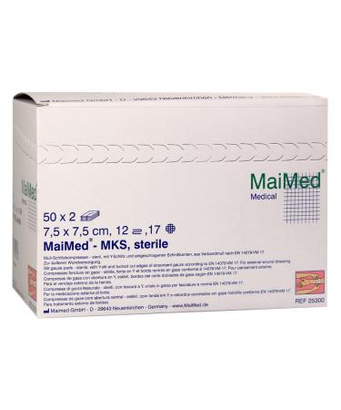 SLIT COMPRESSIONS 7.5x7.5 cm sterile 12-ply 50X2 pcs