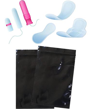 200PCs Feminine Black Opaque Sanitary Napkin Disposal Bags - Tampon & Pad Disposal Bags - Buy Online on GoSupps.com