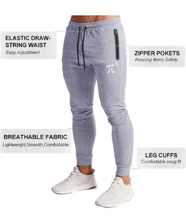 PIDOGYM Men's Slim Tapered Jogger Sweatpants - Light Grey XX-Large - Buy Online on GoSupps.com