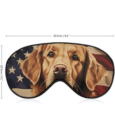 American Flag Golden Retriever Eye Mask - Adjustable Light Blocking Sleep Mask for Men & Women - Buy Online on GoSupps.com