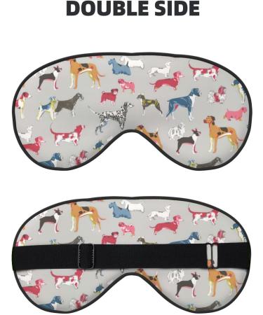 Shop Hound Dog Print Eye Mask | Adjustable Blackout Sleeping Mask for Women & Men | Sleep Aid - Buy Online on GoSupps.com