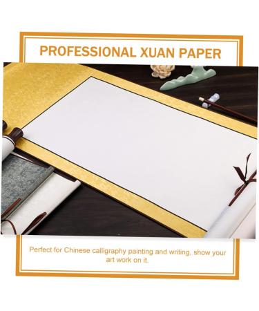 STOBOK Blank Rice Paper Scroll Parchment Scroll Hanging Wall Blank Scrolls Notebook for Reel Work Paper Yellow 1.5X40X117CM - Buy Online on GoSupps.com