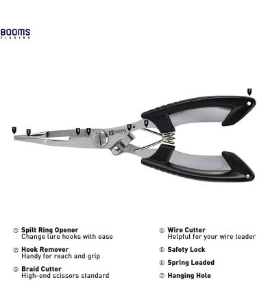 Booms Fishing H01 Small Fishing Pliers Scissors | Lightweight Stainless Steel Tools with Lanyard - Buy Online on GoSupps.com