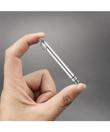 Mini Titanium Toothpick Holder Set - Stainless Steel Reusable Toothpicks (2 Pieces) - Silver - Buy Online on GoSupps.com