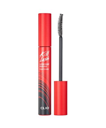 CLIO Kill Lash Superproof Mascara  Ultra-Volumizing  Smudge-Proof  Clump-Free  Curl-Holding  Long-Lasting  0.24 fl oz (003 SLEEK VOLUME)