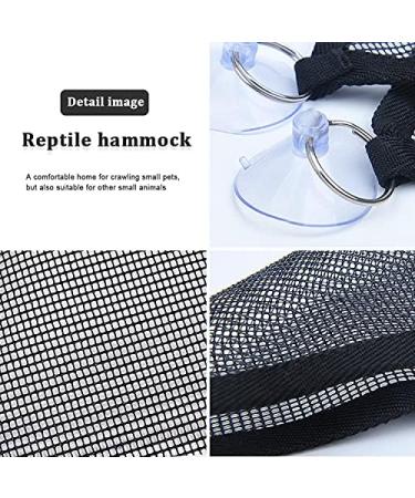 QUUPY 2 Reptile Hammock Set Triangle Breathable Net Breathable Mesh Lizard hammock for Large and Small Bearded Dragons Anoles Geckos Lizards or Snakes 33x33x48cm Black - Buy Online on GoSupps.com