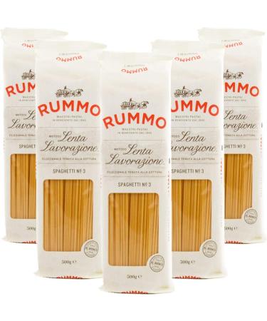 Rummo Spaghetti | Rummo | 5 kg Maxi Format | Pasta | 100% Italian Grain | Pack of 10 Packs of 500 g | Exceptional Hold in Cooking | Gift Idea