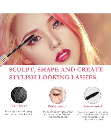 Extension Curling Eyelash Long Makeup Lashes Black Mascara Eye mascara Bright Stars around We Go 2 in 1 (Black One Size) 10 ml (Pack of 1) Black - Buy Online on GoSupps.com