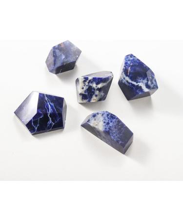 Natural Crystal Irregular Stone Geometry Sodalite Reiki Blue Quartz Polished Home Decor Stone Mineral Specimen - Buy Online on GoSupps.com