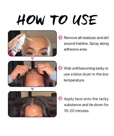 Bella Hair Lace Melting and Holding Spray | 5.07oz/150ml Quick-Drying & Natural Finish | Glue-less Hair Lace Bond Adhesive for Lace Front Wigs/Frontal/Closure/Hairpiece - Buy Online on GoSupps.com