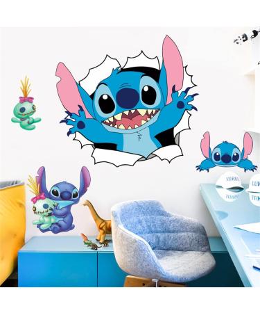 Lilo and Stitch 3D Wall Stickers - Kids Cartoon Decals for Nursery and Bedroom Decor | 16.5X23.6 inch - Buy Online on GoSupps.com