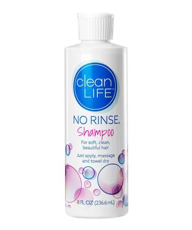 No-Rinse Shampoo, 8 fl oz - Leaves Hair Fresh, Clean and Odor-Free, Rinse-Free Formula 8 Fl Oz (Pack of 1)
