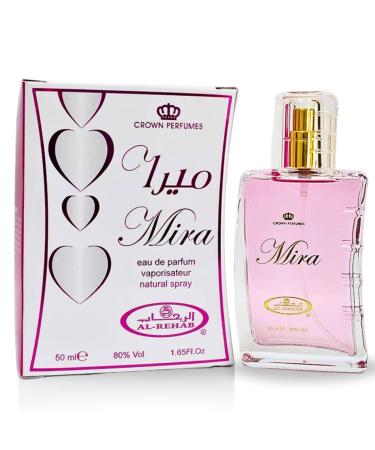 Al-Rehab Mira EDP - 50ML (1.7 OZ) Long Lasting & Luxurious Scents of Arabia Perfumes For Men & Women. 1.7 Fl Oz (Pack of 1) Mira Spray