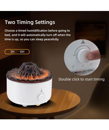 Buy McBazel Volcano Aroma Diffuser - 560ml with Timer Light Change & Remote Control | EU Connector - White/Crack - Buy Online on GoSupps.com