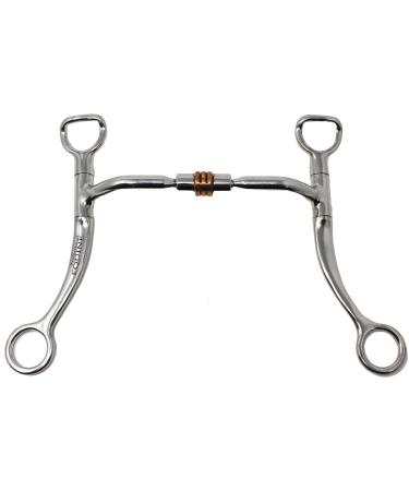 Horse Stainless Steel Western Copper Roller Jointed Mouth Curb Horse Bit 35315v 5" Mouth 7" Cheeks