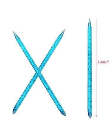 200PCS Dark Blue Nail Stick Cuticle Pusher Manicure Pedicure Cleaning Care Sticks - Buy Online on GoSupps.com