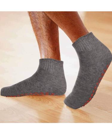 NOVAYARD 5 Pairs Non Slip Grip Socks Yoga Pilates Hospital Men Women Grey Large - Buy Online on GoSupps.com