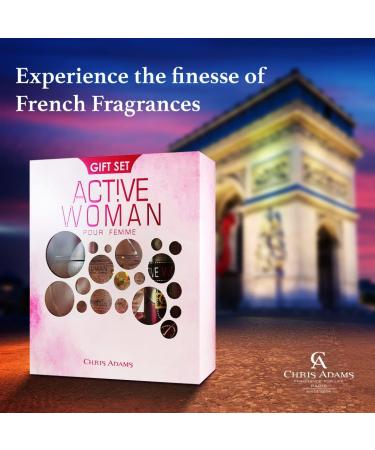Chris Adams Gift Set - Active Woman | Eau De Parfum - 80ml & Deodorant Body Spray 200ml | Premium Long Lasting Fragrance | Daily Use Perfume & Deodorant For Women | Gift Set For Women | Made in U.A.E - Buy Online on GoSupps.com