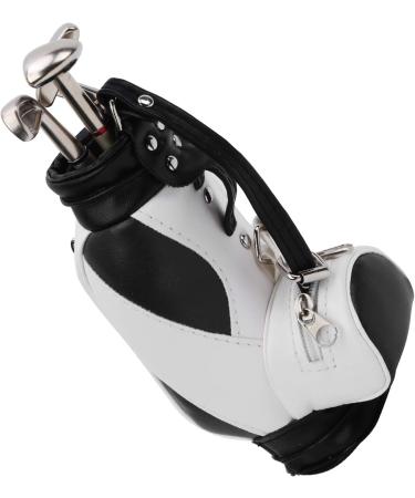 Keenso Mini Golf Ballpoint Scalery - Stylish Desk Decoration & Golf Gifts for Golfers | Unique Pen Holder with Golf Club & Clock (Black & White) - Buy Online on GoSupps.com