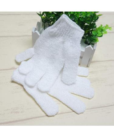 Healifty Peeling Bathroom Gloves - 8pcs White Five-Finger Body Washer & Shower Gloves for Adults & Kids | Practical & Colorful - Buy Online on GoSupps.com