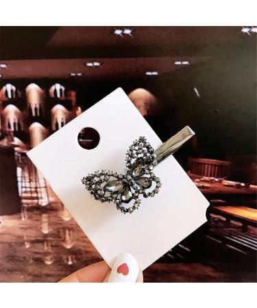 Xiwstar Alligator Hair Bangs Clips - Crystal Rhinestone Butterfly Duckbill Hairpins (2Pcs) - Hair Styling Accessories for Women & Girls - Buy Online on GoSupps.com