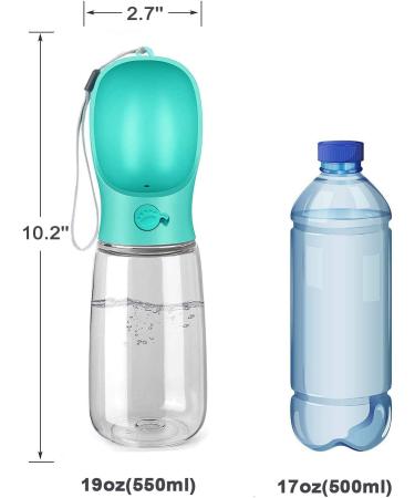 Kalimdor Leak Proof Portable Dog Water Bottle 19oz Blue - Ideal for Outdoor Walking, Hiking, and Travel - Drinking Feeder for Pets - Food Grade Plastic - Buy Online on GoSupps.com