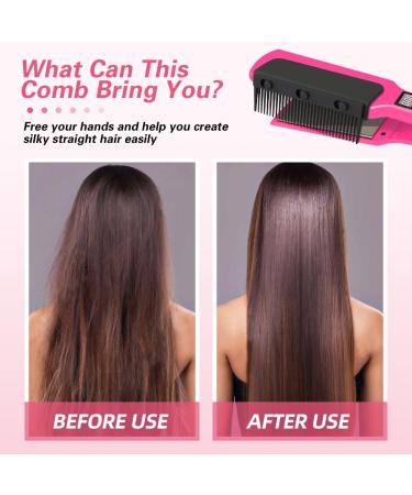 Flat Iron Comb Attachment - Plastic Rose Red for Home & Salon Use | International Shipping - Buy Online on GoSupps.com
