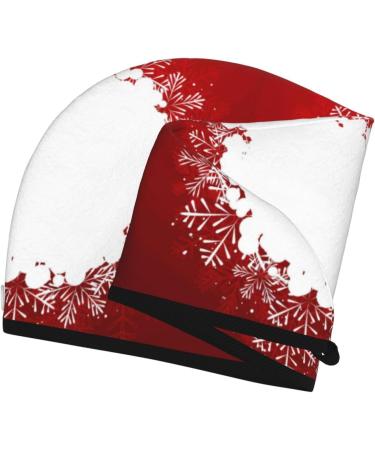 Hair Towel Wrap | Quick-Dry Button Turban | Winter Christmas Snowflake Design - Buy Online on GoSupps.com